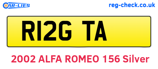 R12GTA are the vehicle registration plates.