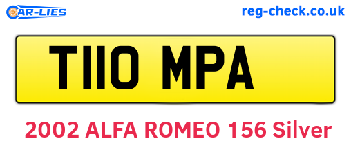 T110MPA are the vehicle registration plates.