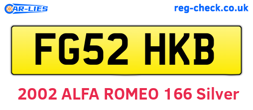 FG52HKB are the vehicle registration plates.