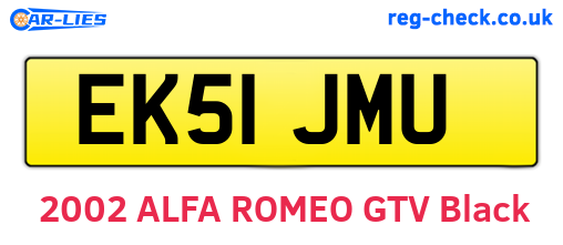 EK51JMU are the vehicle registration plates.
