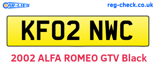 KF02NWC are the vehicle registration plates.