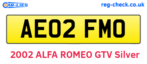 AE02FMO are the vehicle registration plates.