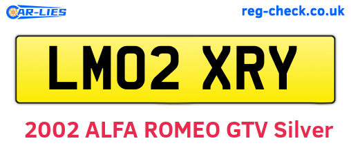 LM02XRY are the vehicle registration plates.