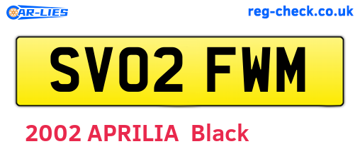 SV02FWM are the vehicle registration plates.