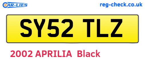 SY52TLZ are the vehicle registration plates.