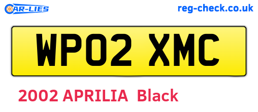 WP02XMC are the vehicle registration plates.