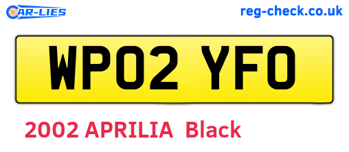 WP02YFO are the vehicle registration plates.