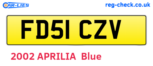 FD51CZV are the vehicle registration plates.