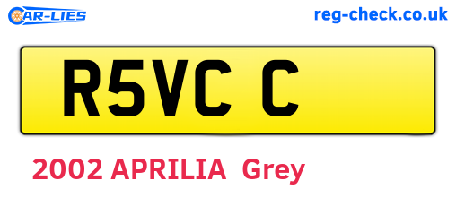R5VCC are the vehicle registration plates.