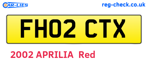 FH02CTX are the vehicle registration plates.