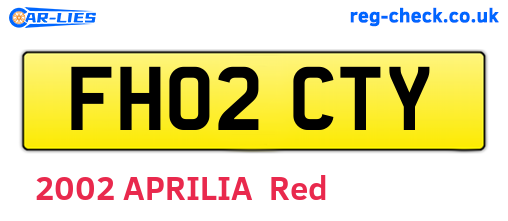FH02CTY are the vehicle registration plates.