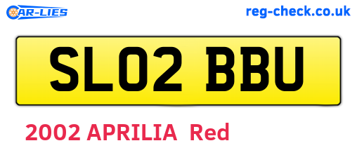 SL02BBU are the vehicle registration plates.