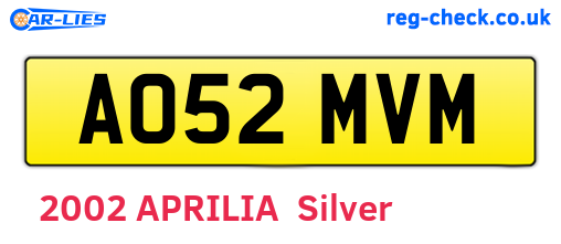 AO52MVM are the vehicle registration plates.