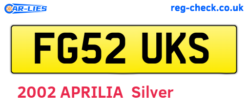 FG52UKS are the vehicle registration plates.