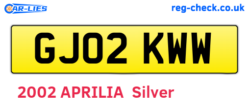 GJ02KWW are the vehicle registration plates.