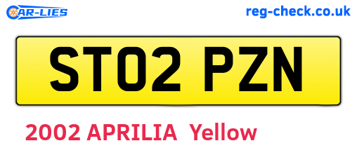 ST02PZN are the vehicle registration plates.