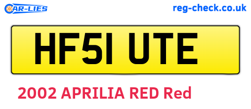 HF51UTE are the vehicle registration plates.