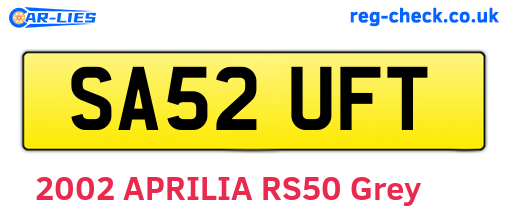 SA52UFT are the vehicle registration plates.