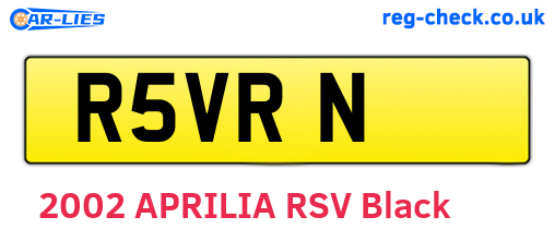 R5VRN are the vehicle registration plates.