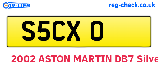 S5CXO are the vehicle registration plates.