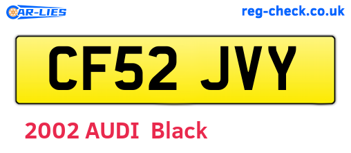 CF52JVY are the vehicle registration plates.