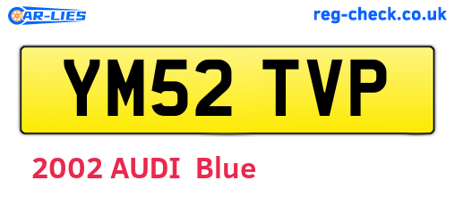 YM52TVP are the vehicle registration plates.