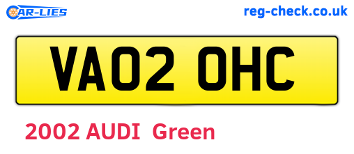 VA02OHC are the vehicle registration plates.