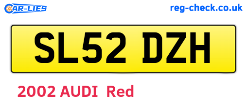 SL52DZH are the vehicle registration plates.