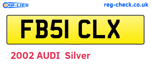 FB51CLX are the vehicle registration plates.