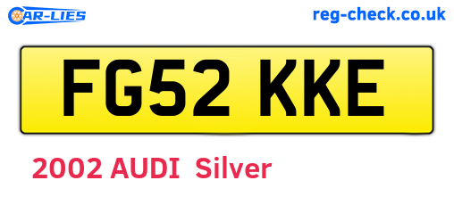 FG52KKE are the vehicle registration plates.