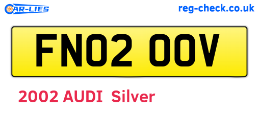 FN02OOV are the vehicle registration plates.