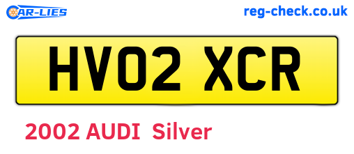 HV02XCR are the vehicle registration plates.