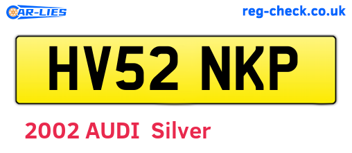 HV52NKP are the vehicle registration plates.