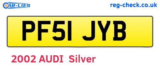 PF51JYB are the vehicle registration plates.