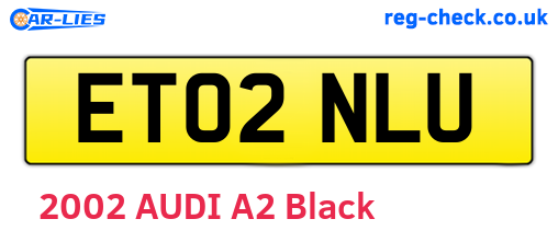 ET02NLU are the vehicle registration plates.