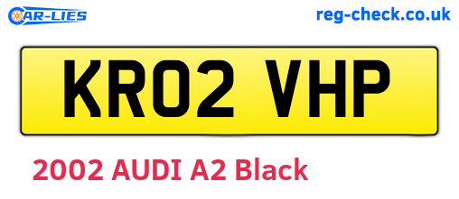 KR02VHP are the vehicle registration plates.