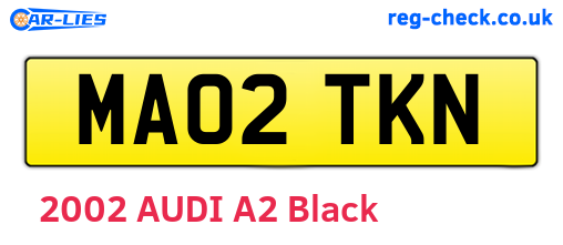 MA02TKN are the vehicle registration plates.