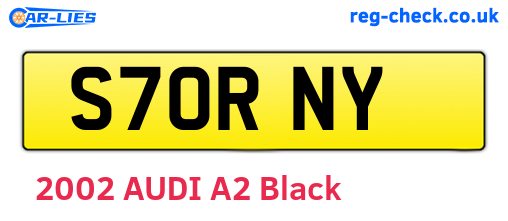 S70RNY are the vehicle registration plates.