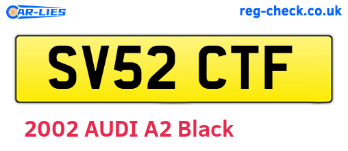 SV52CTF are the vehicle registration plates.