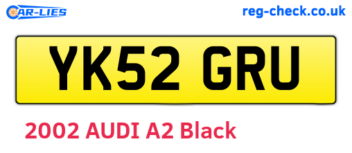 YK52GRU are the vehicle registration plates.