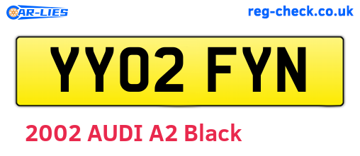 YY02FYN are the vehicle registration plates.