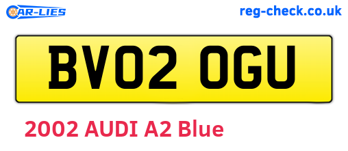 BV02OGU are the vehicle registration plates.