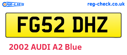 FG52DHZ are the vehicle registration plates.