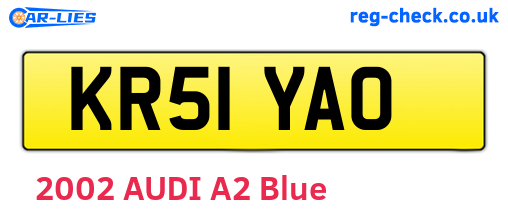 KR51YAO are the vehicle registration plates.