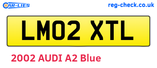 LM02XTL are the vehicle registration plates.
