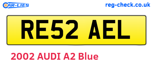 RE52AEL are the vehicle registration plates.