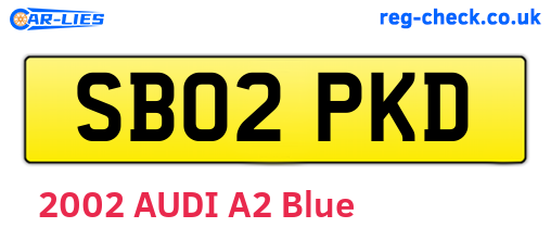 SB02PKD are the vehicle registration plates.