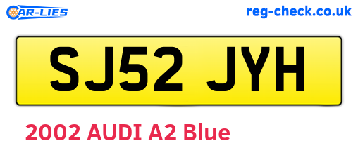 SJ52JYH are the vehicle registration plates.