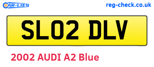 SL02DLV are the vehicle registration plates.