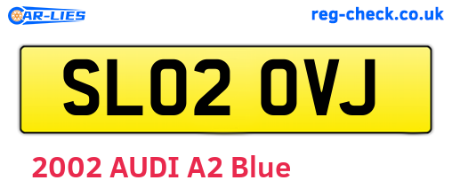 SL02OVJ are the vehicle registration plates.